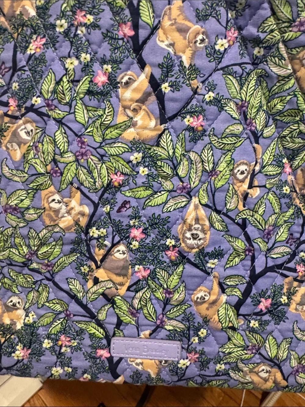 Vera Bradley Sloth Floral Grand Quilted Tote NWT - Picture 4 of 11